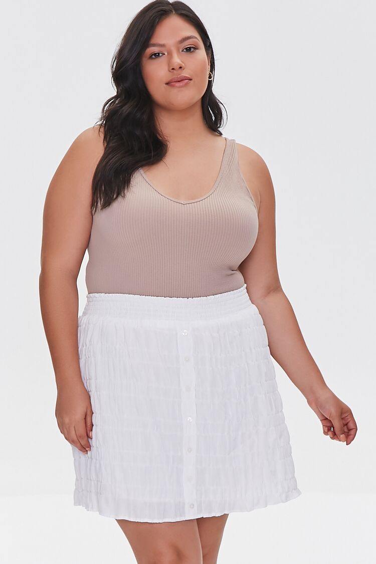 Plus Size Tiered Buttoned Mini Skirt | Forever 21 online