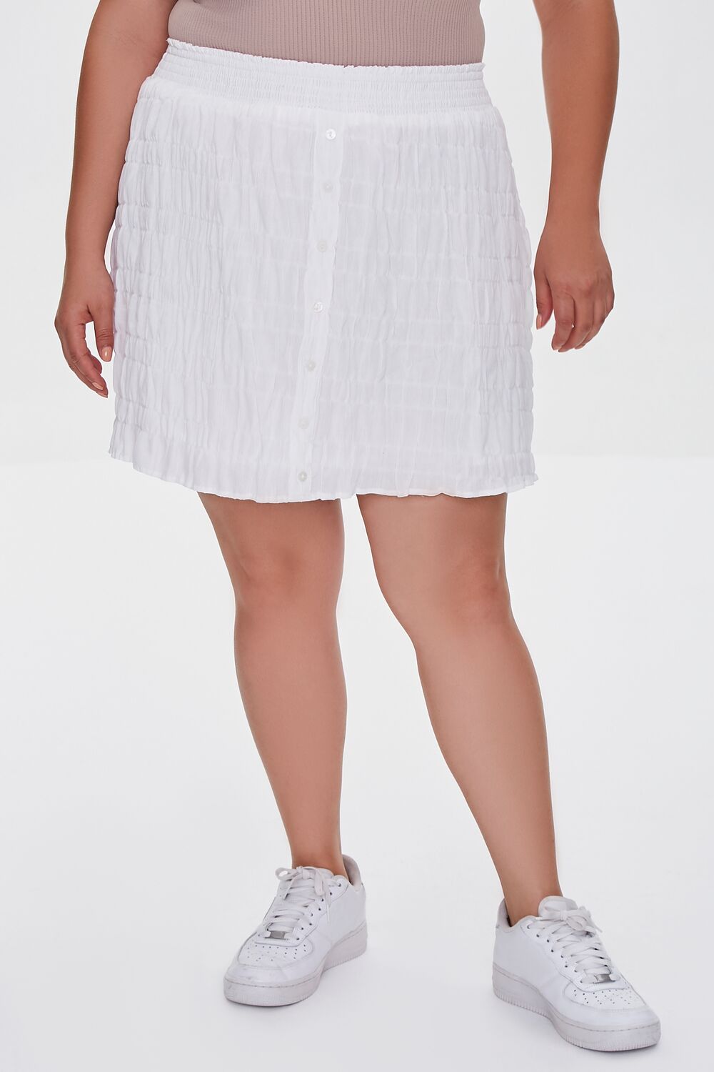 Plus Size Tiered Buttoned Mini Skirt | Forever 21 online