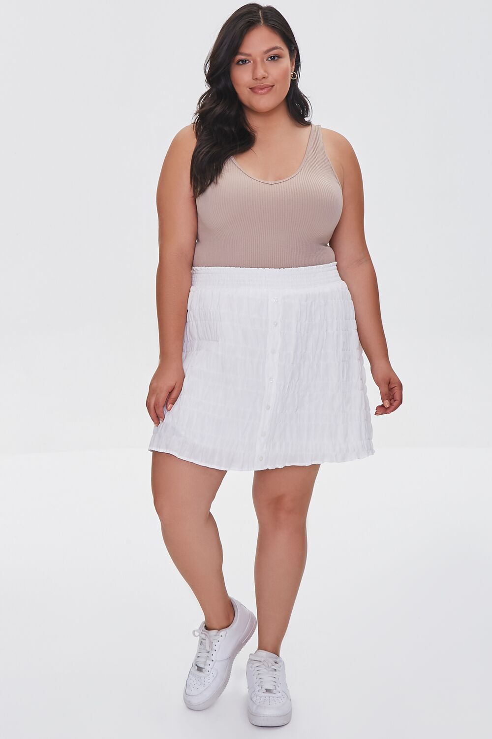 Plus Size Tiered Buttoned Mini Skirt | Forever 21 online