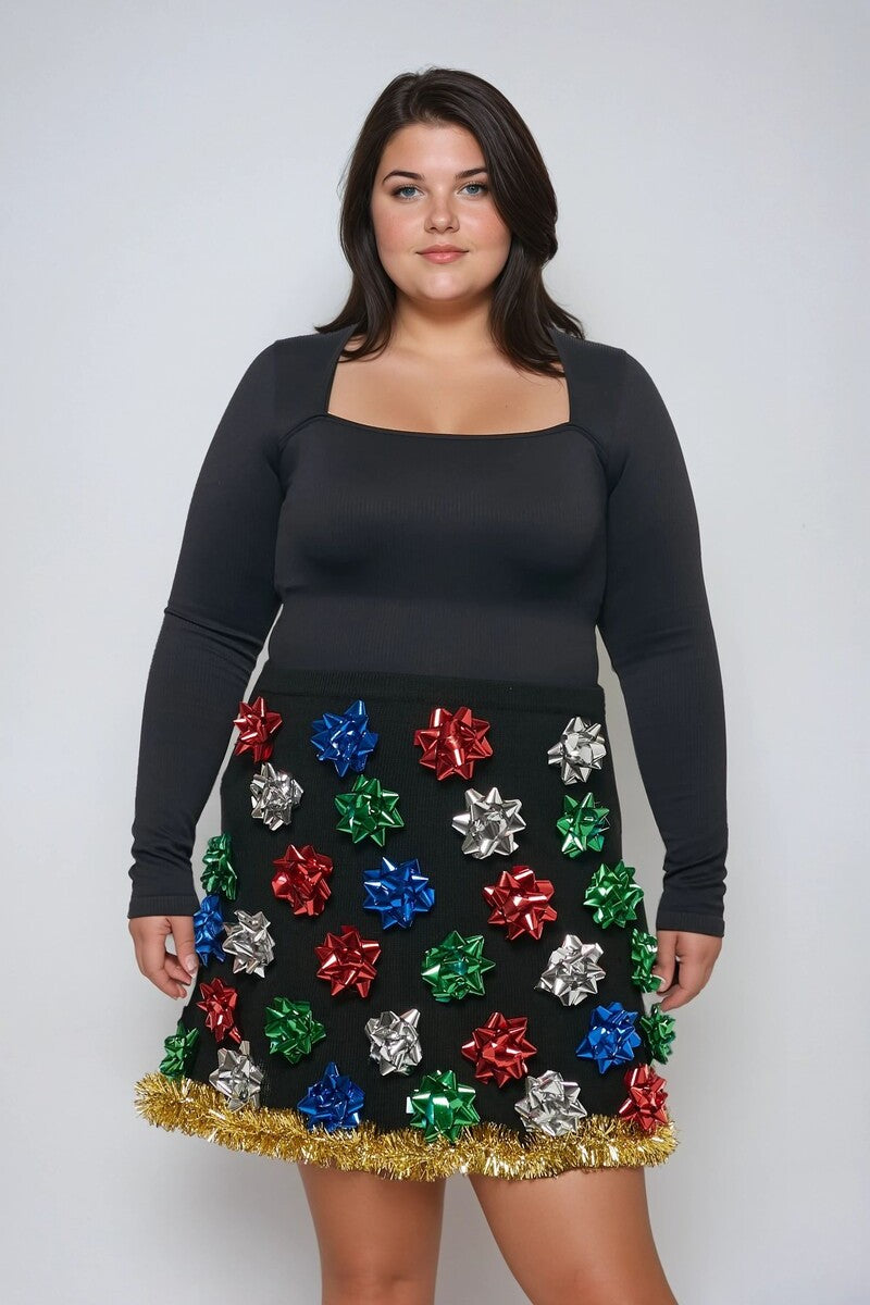 Plus Size Gift Bow Mini Skirt | Forever 21 online