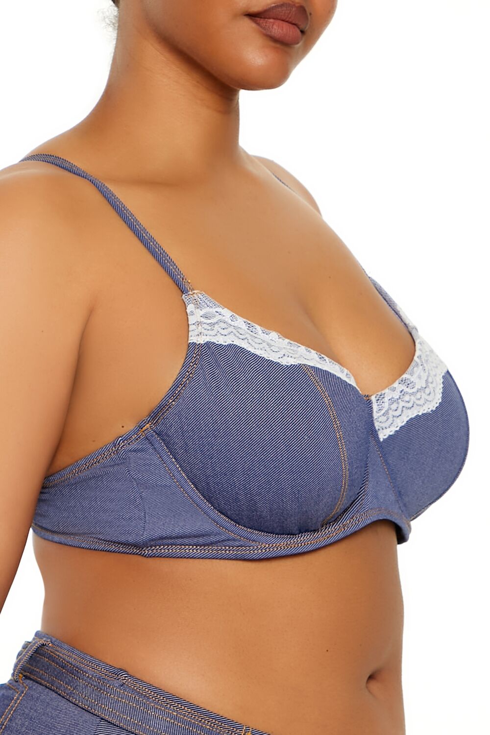 Plus Size Denim Underwire Bikini Top | Forever 21 on sale