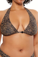 Plus Size Zebra Halter Bikini Top | Forever 21 online