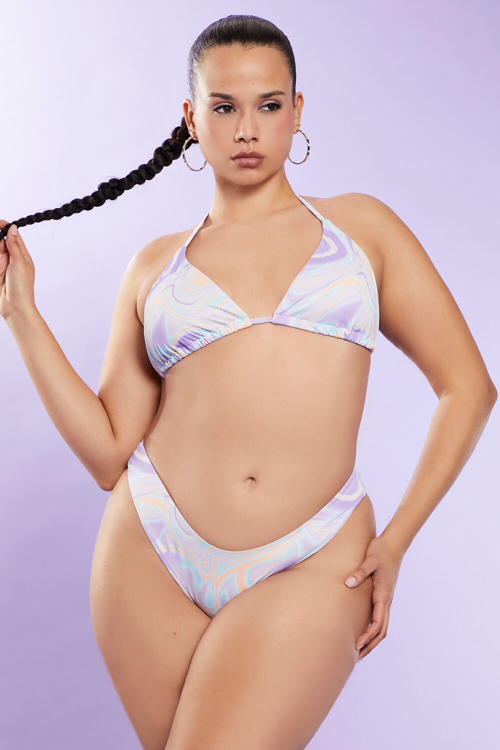 Plus Size Oil Slick Bikini Bottoms | Forever 21 US