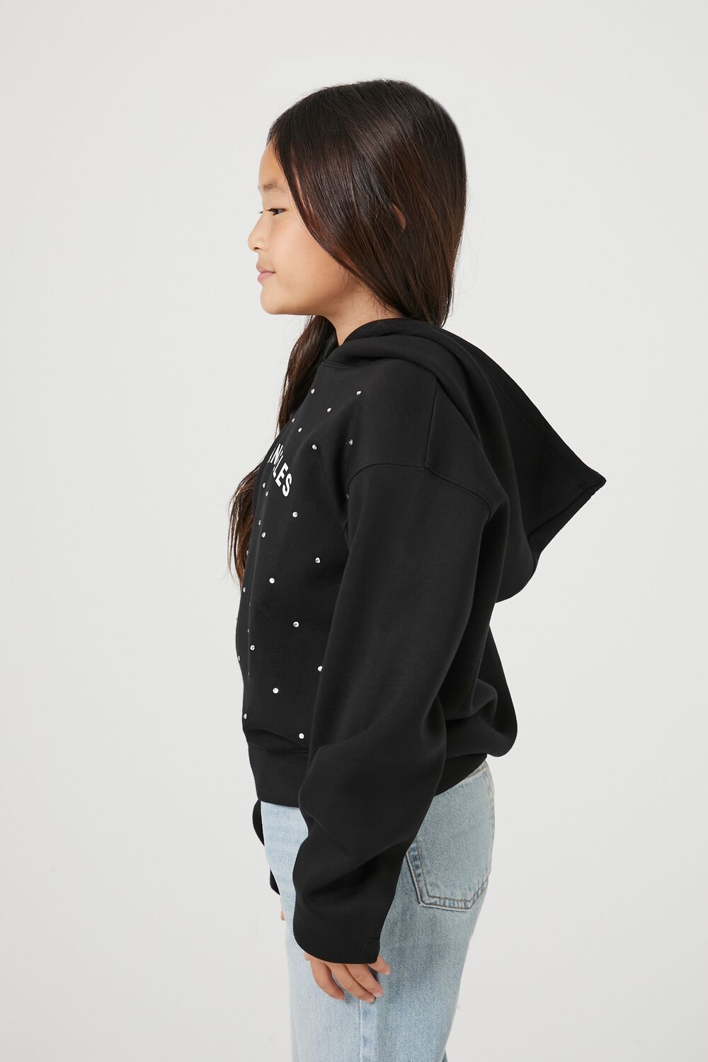 Girls Rhinestone Los Angeles Hoodie (Kids) | Forever 21 discount