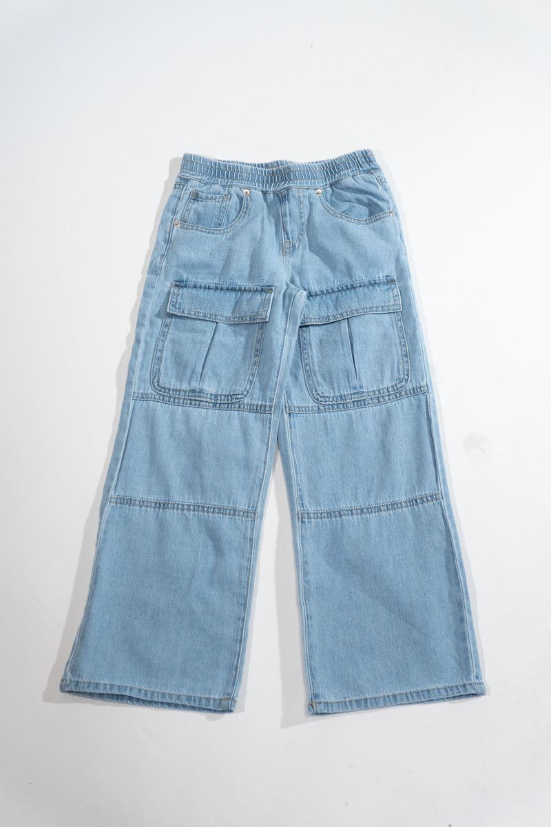 Kids Wide-Leg Utility Denim Pants | Forever 21 discount