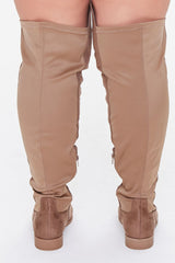 Thigh-High Faux Suede Boots (Wide) | Forever 21 near me