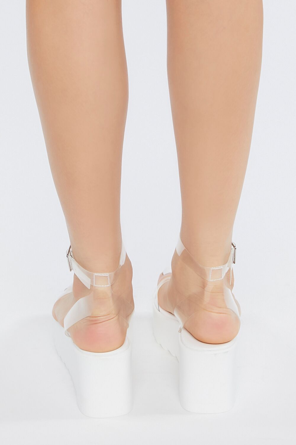 Clear Ankle-Strap Platform Wedges | Forever 21 on sale