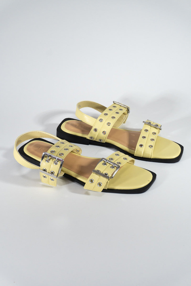 Grommet Strap Leather Sandals | Forever 21 on sale
