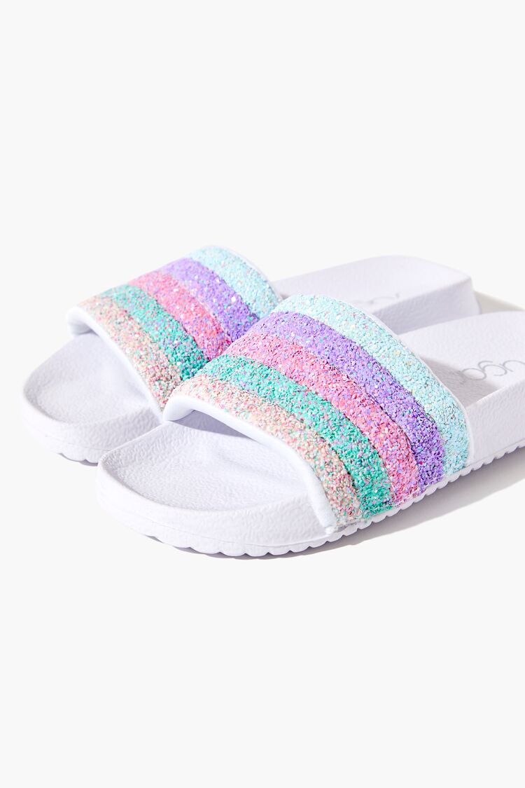 Girls Striped Sequin Slides (Kids) | Forever 21 outlet