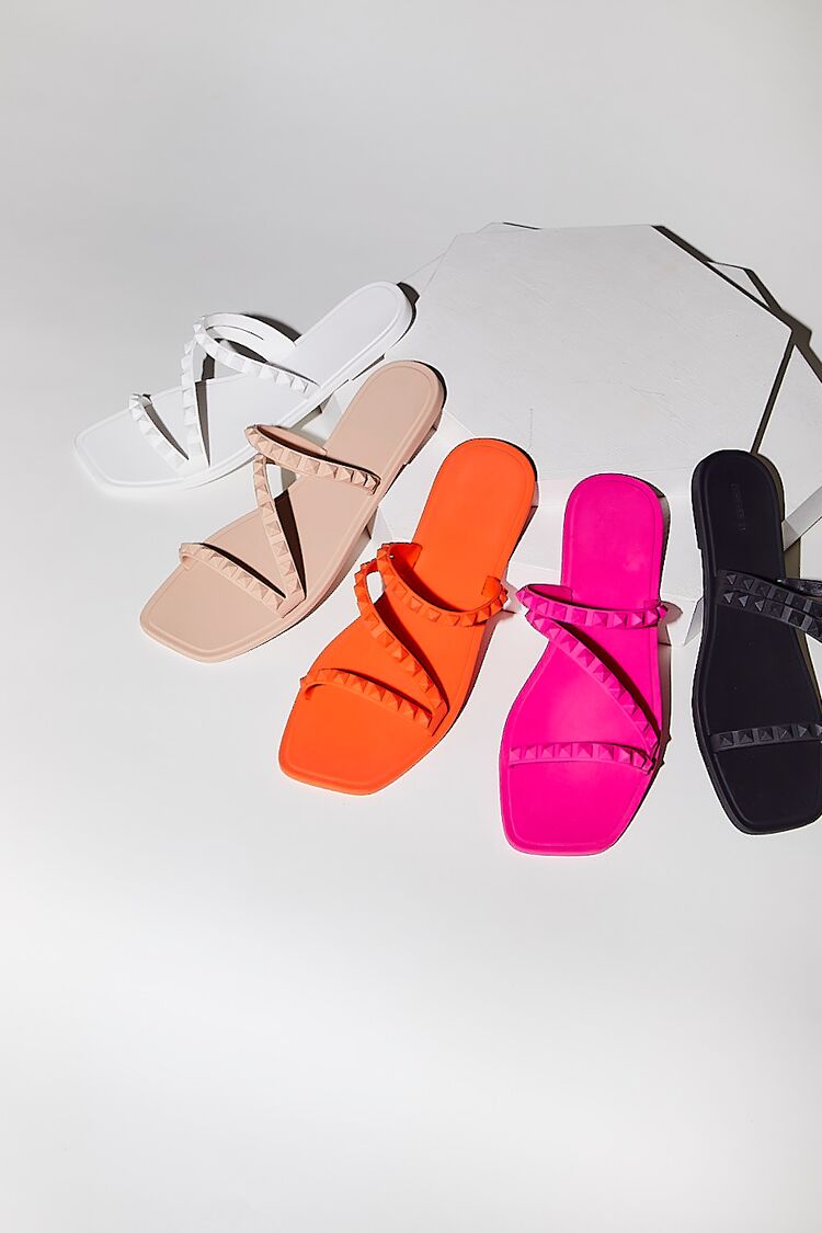 Studded Square-Toe Sandals | Forever 21 online