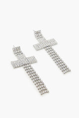 Rhinestone Cross Drop Earrings | Forever 21 near me