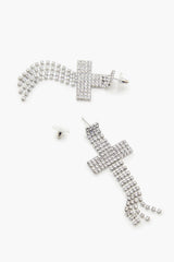 Rhinestone Cross Drop Earrings | Forever 21 near me