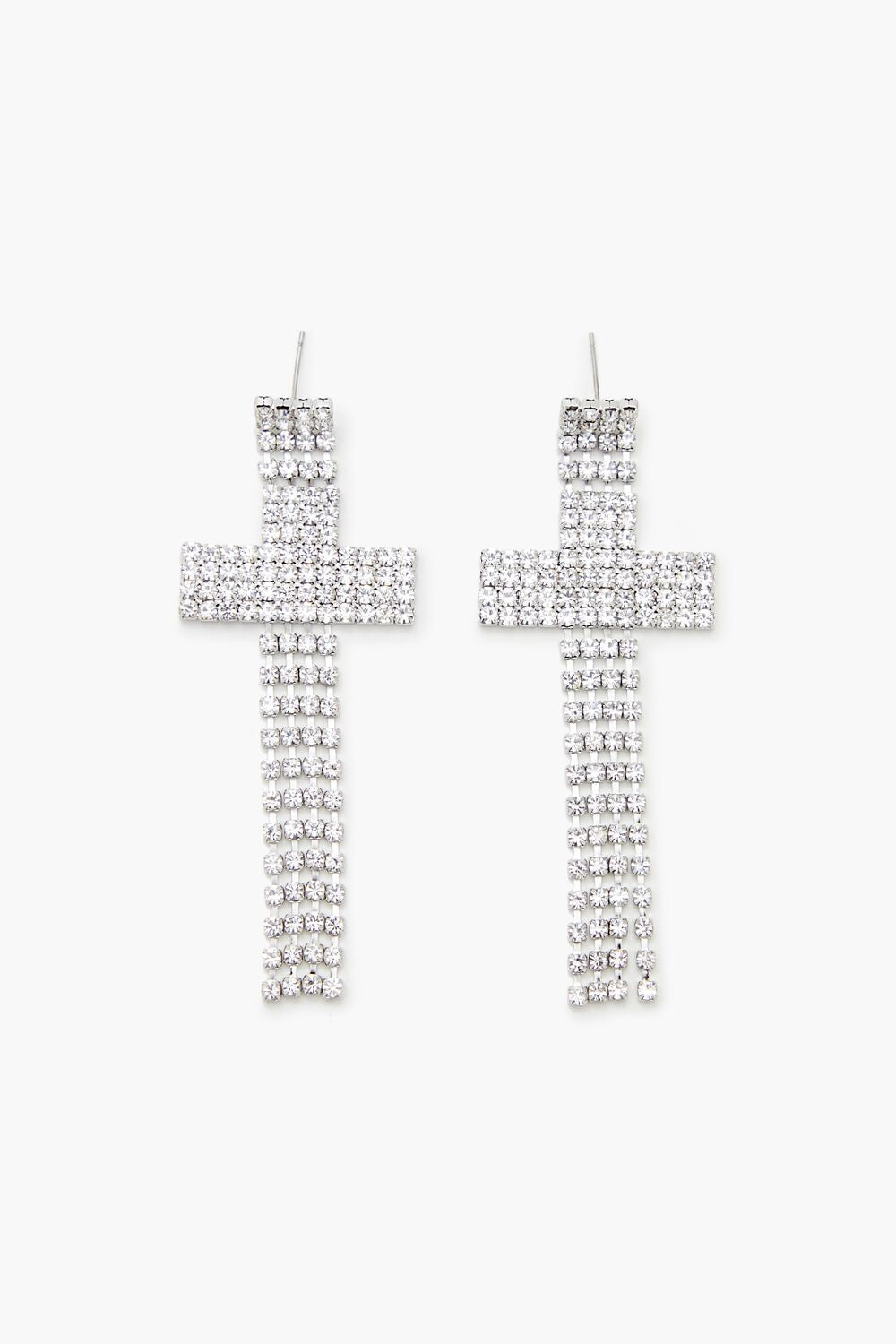 Rhinestone Cross Drop Earrings | Forever 21 near me