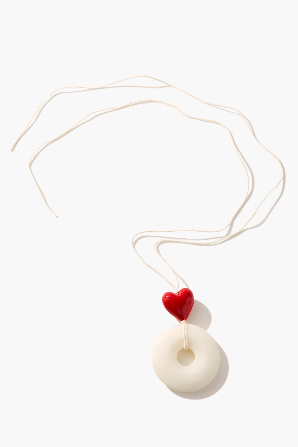 Frasier Sterling Heart & Round Pendant Necklace | Forever 21 on sale
