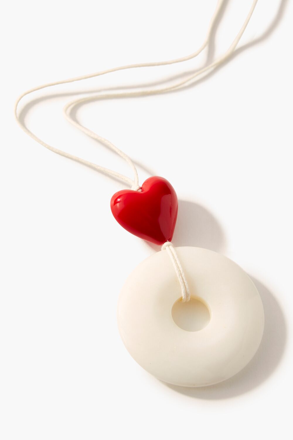 Frasier Sterling Heart & Round Pendant Necklace | Forever 21 on sale