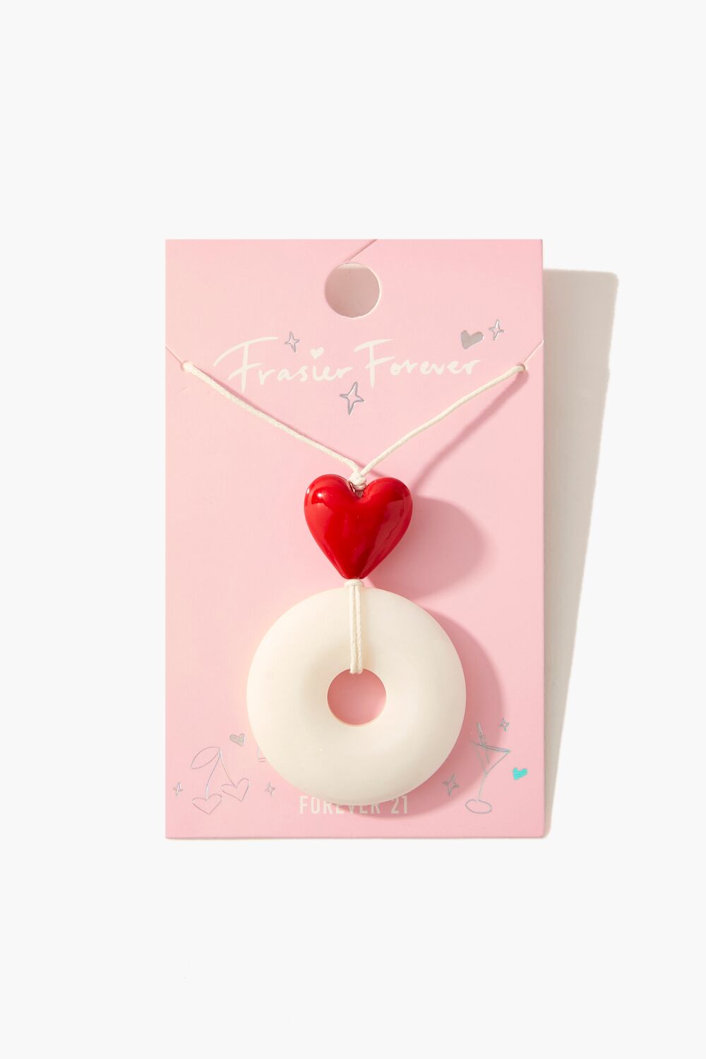 Frasier Sterling Heart & Round Pendant Necklace | Forever 21 on sale