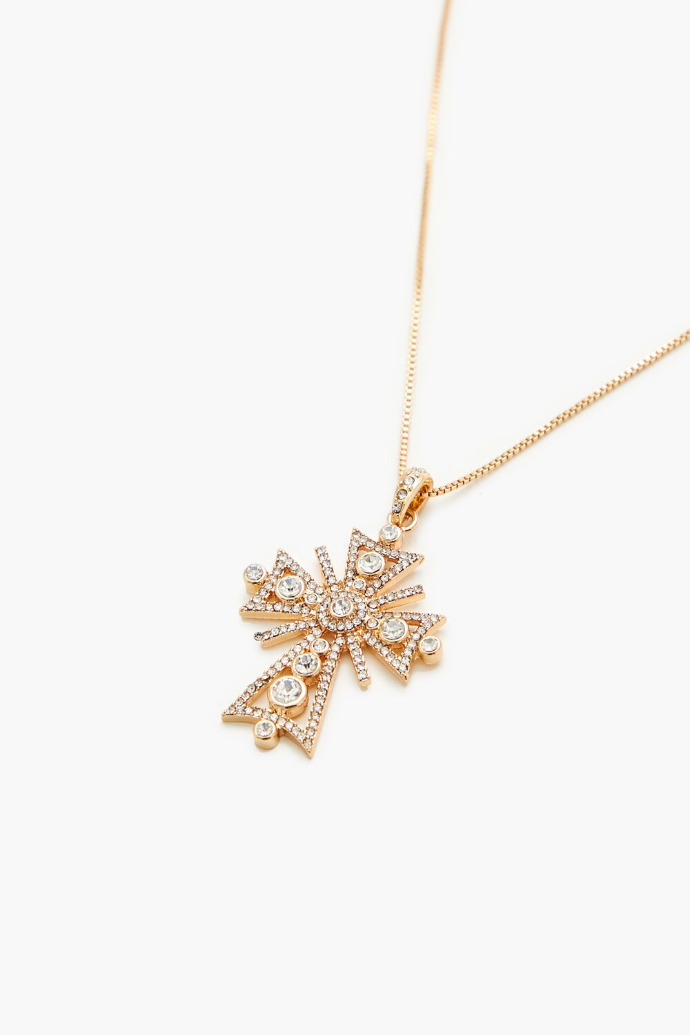 Rhinestone Cross Pendant Necklace | Forever 21 US
