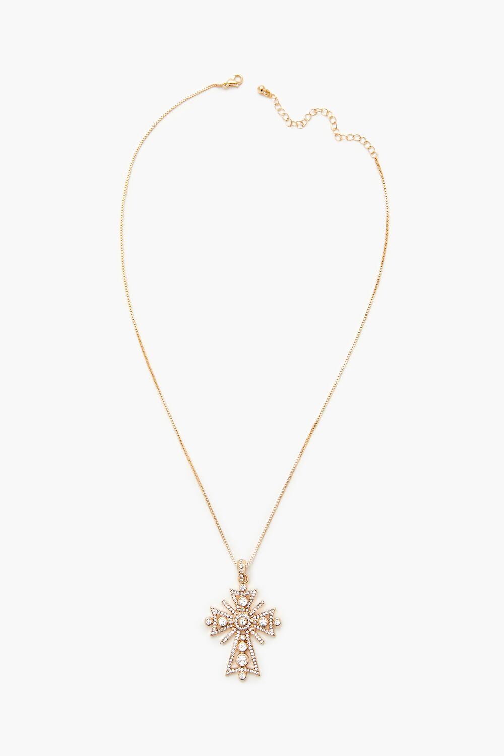 Rhinestone Cross Pendant Necklace | Forever 21 US