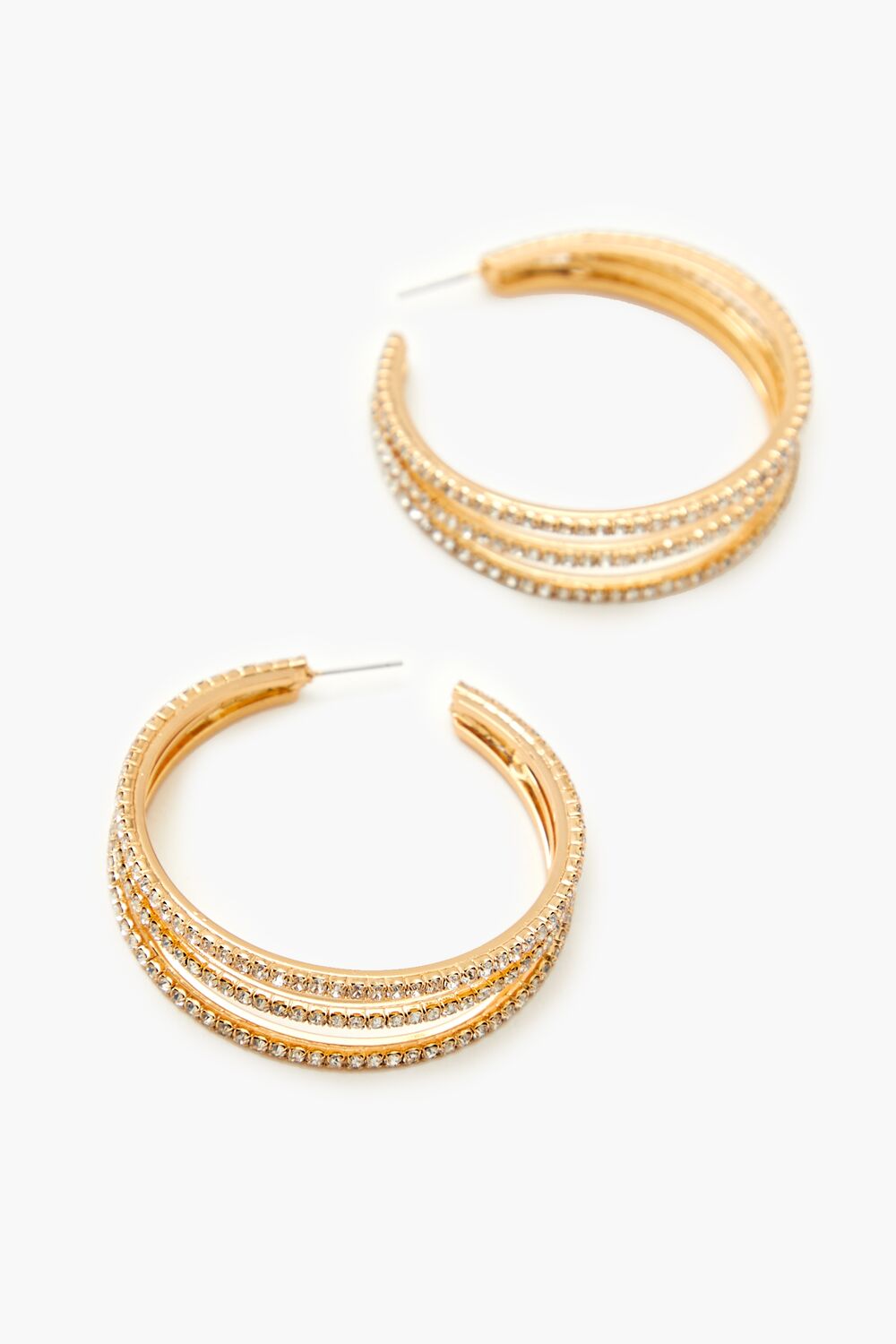 Rhinestone Multi-Hoop Earrings | Forever 21 outlet