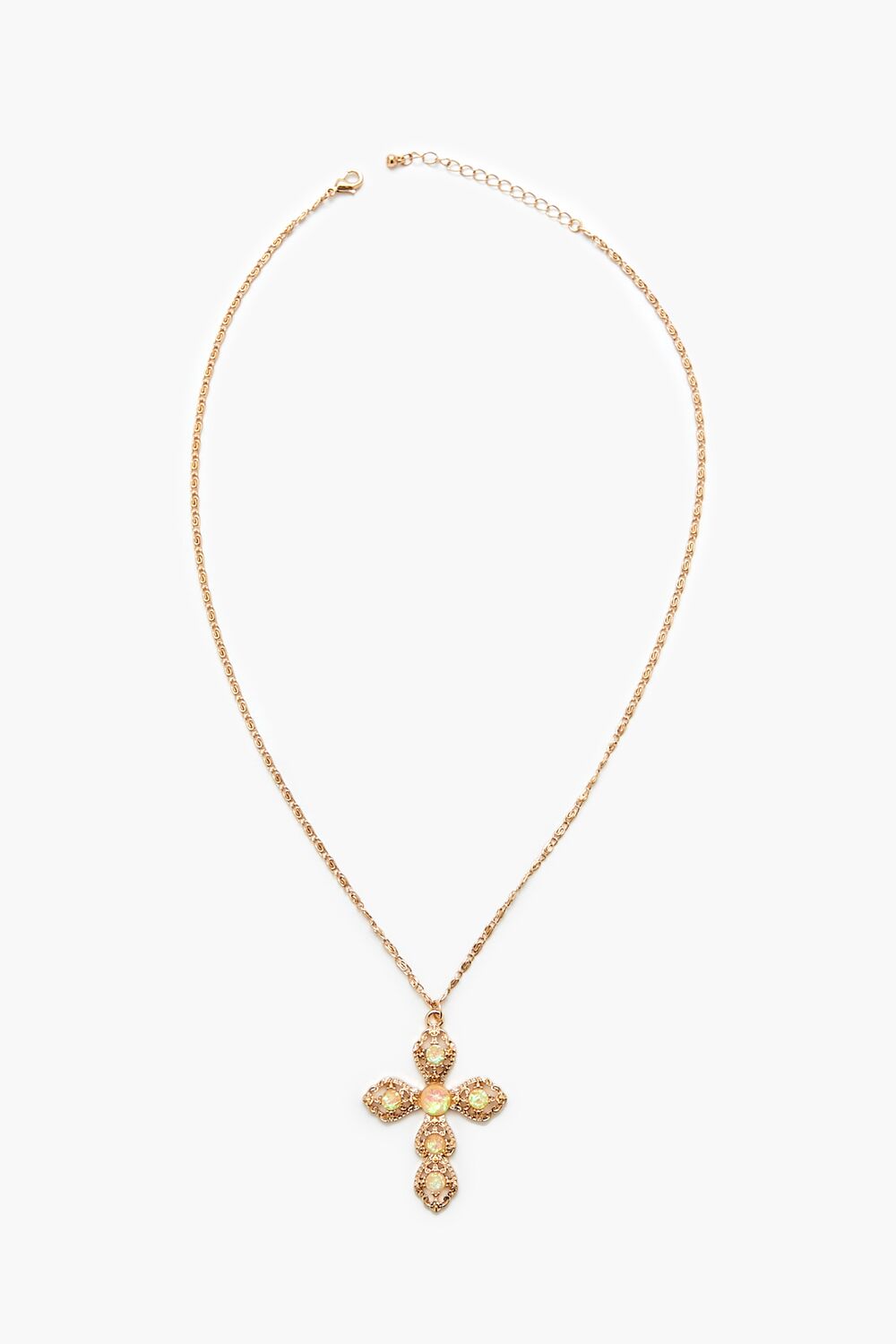 Iridescent Cross Pendant Necklace | Forever 21 online