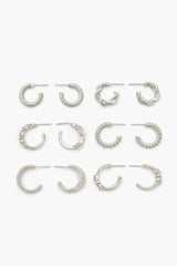 Twisted Rhinestone Hoop Earring Set | Forever 21 on sale