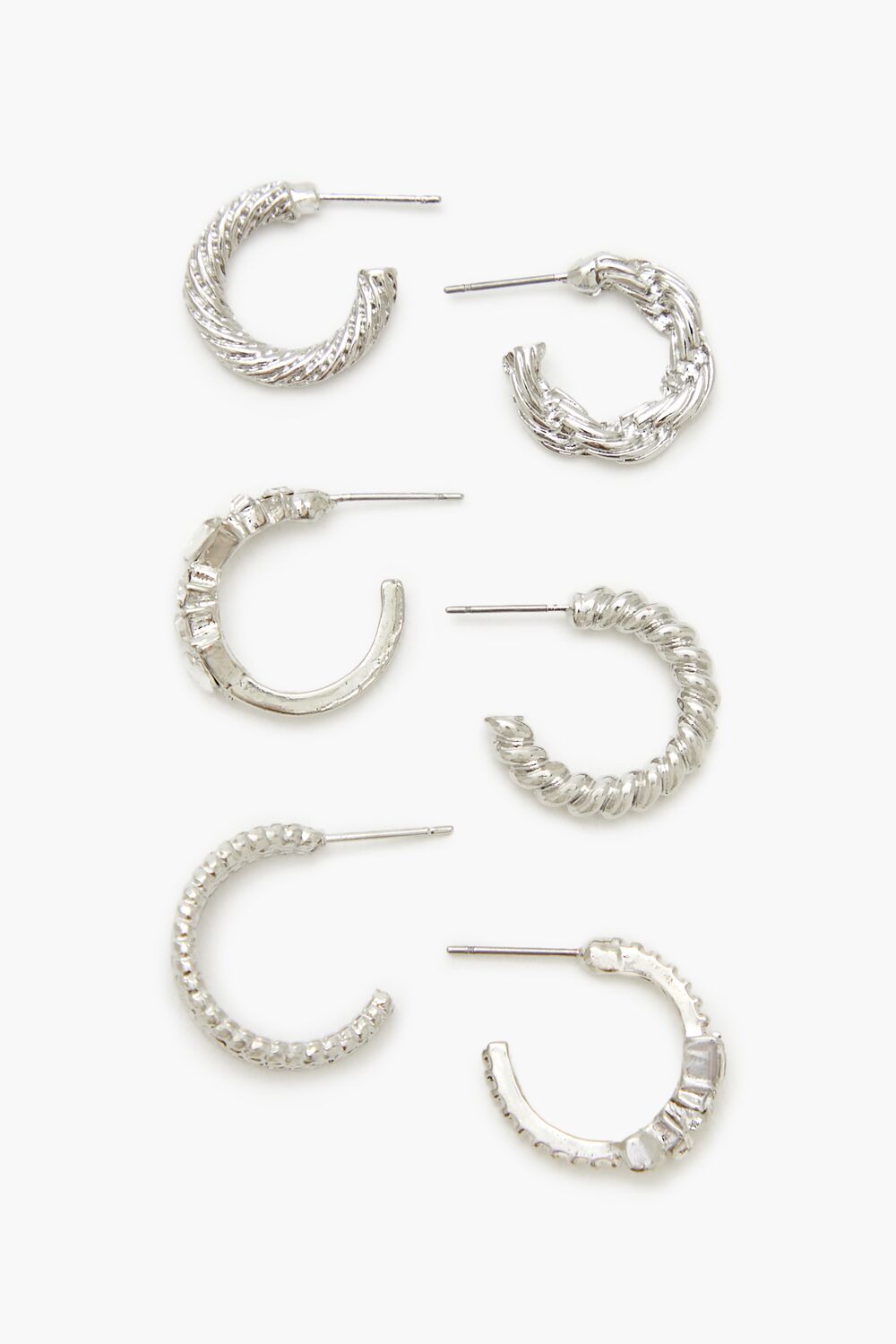 Twisted Rhinestone Hoop Earring Set | Forever 21 on sale