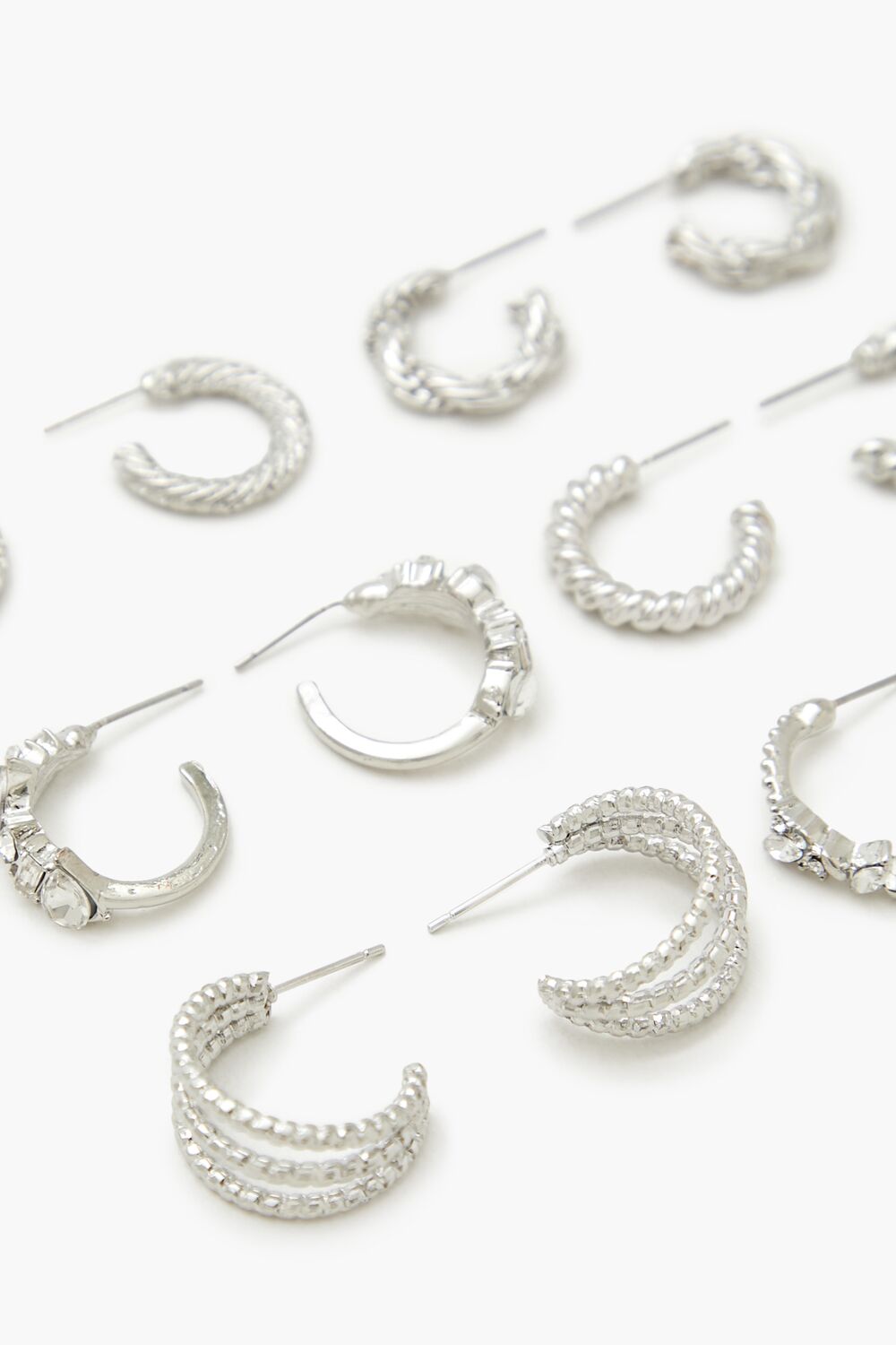 Twisted Rhinestone Hoop Earring Set | Forever 21 on sale