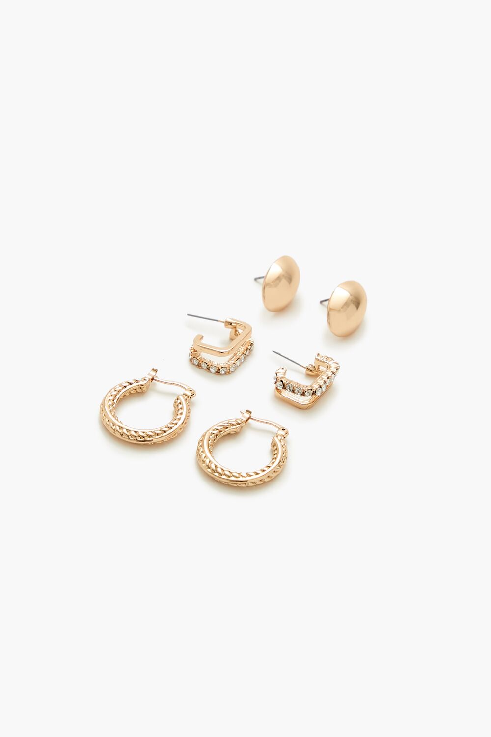 Rhinestone Stud & Hoop Earring Set | Forever 21 discount