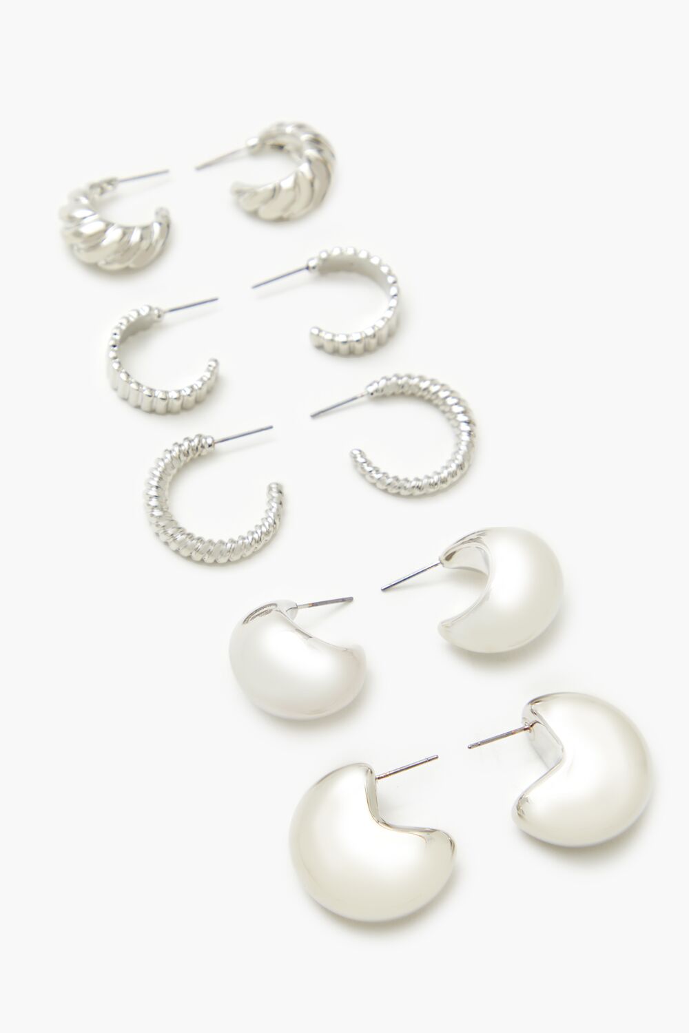 Twisted & Etched Hoop Earring Set | Forever 21 US