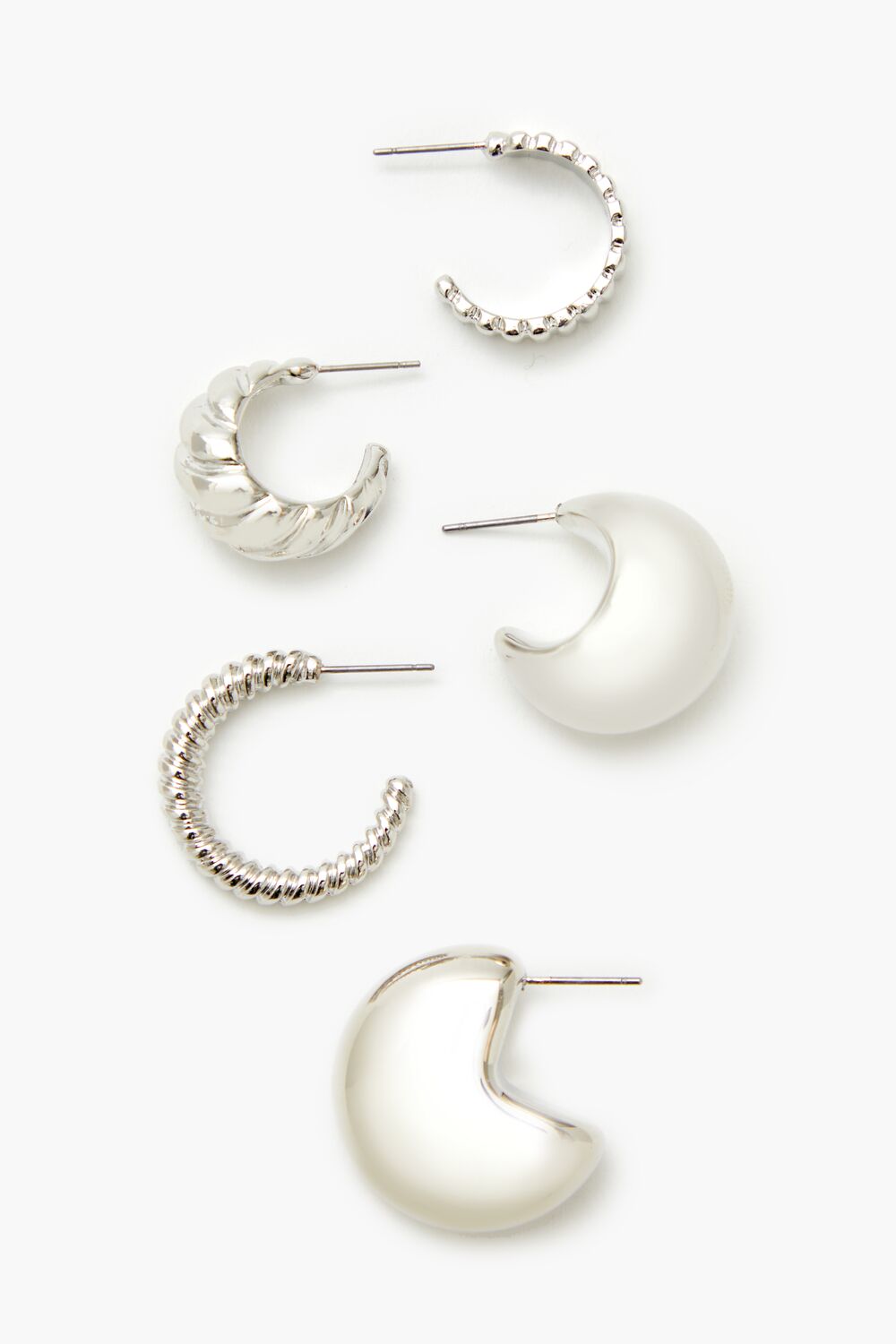 Twisted & Etched Hoop Earring Set | Forever 21 US