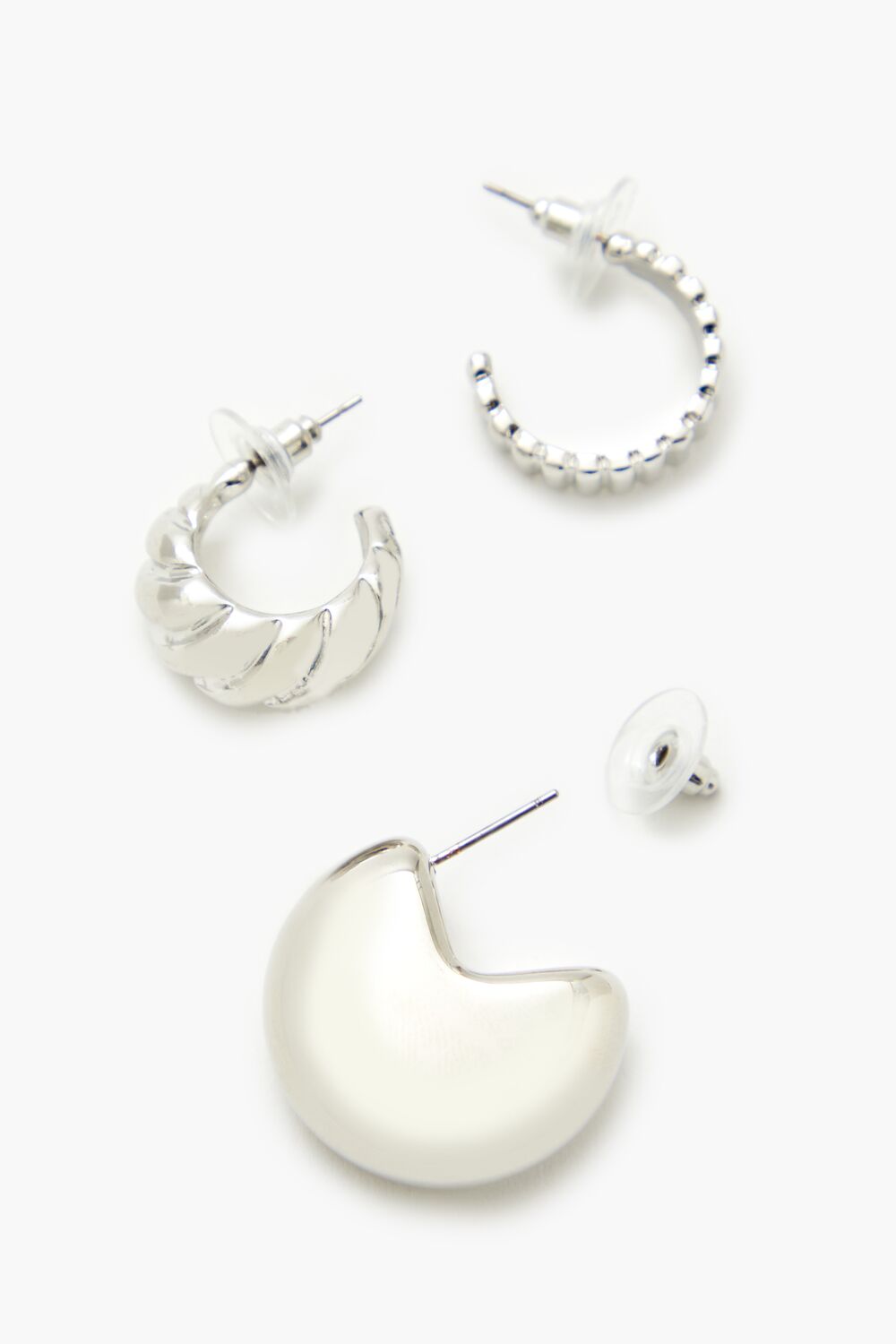 Twisted & Etched Hoop Earring Set | Forever 21 US