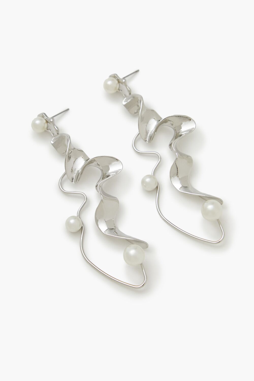 Faux Pearl Abstract Drop Earrings | Forever 21 online
