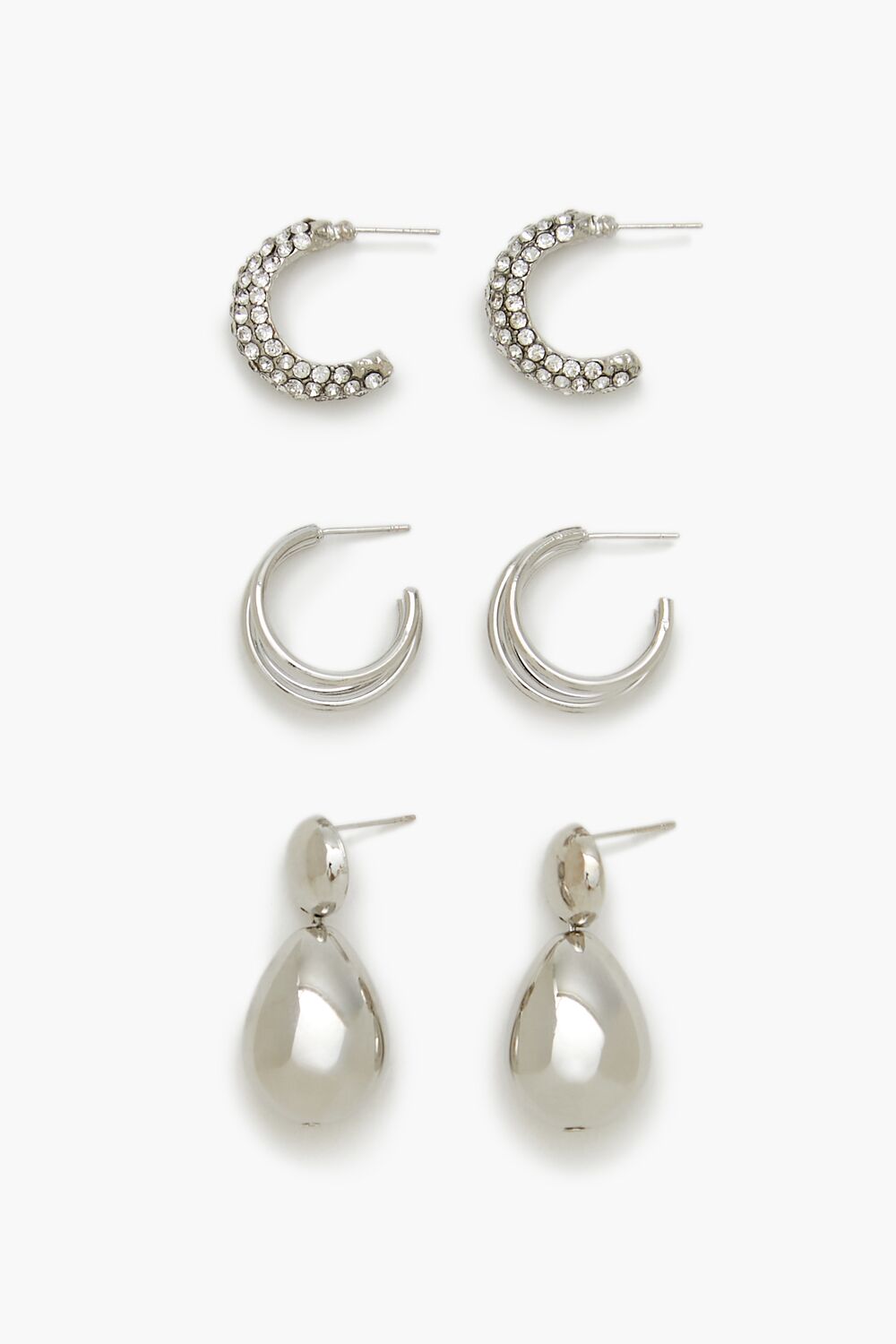 Hoop & Teardrop Drop Earring Set | Forever 21 near me