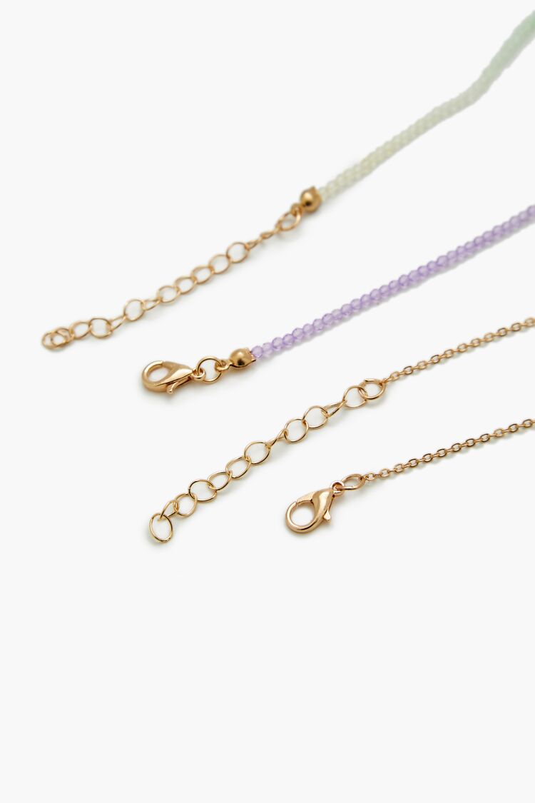 Butterfly & Bead Necklace Set | Forever 21 US