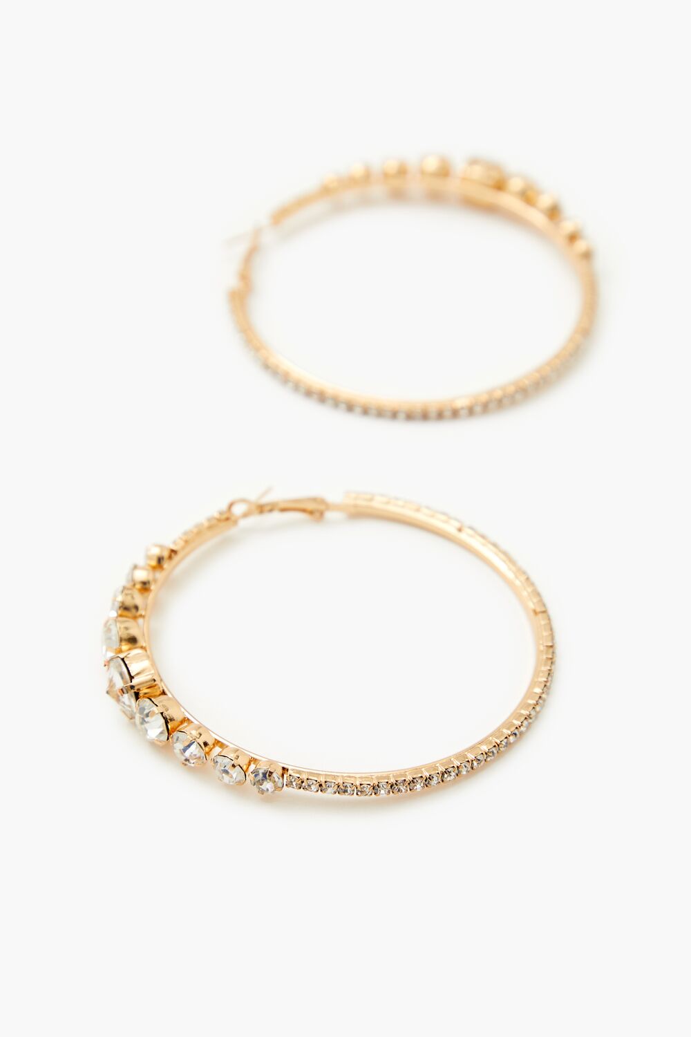Rhinestone Omega Hoop Earrings | Forever 21 near me