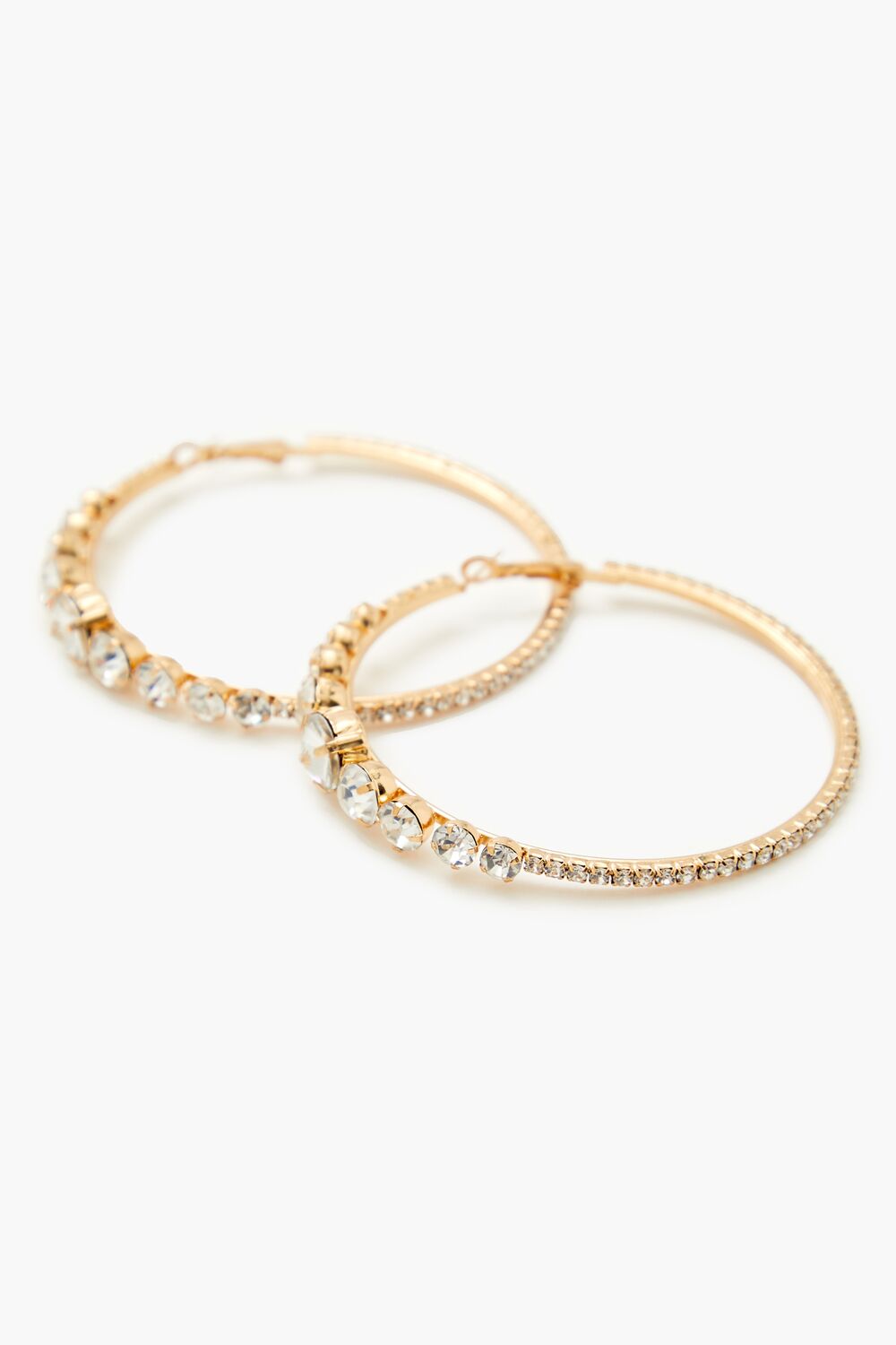 Rhinestone Omega Hoop Earrings | Forever 21 near me
