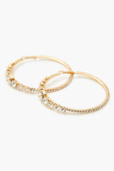 Rhinestone Omega Hoop Earrings | Forever 21 near me