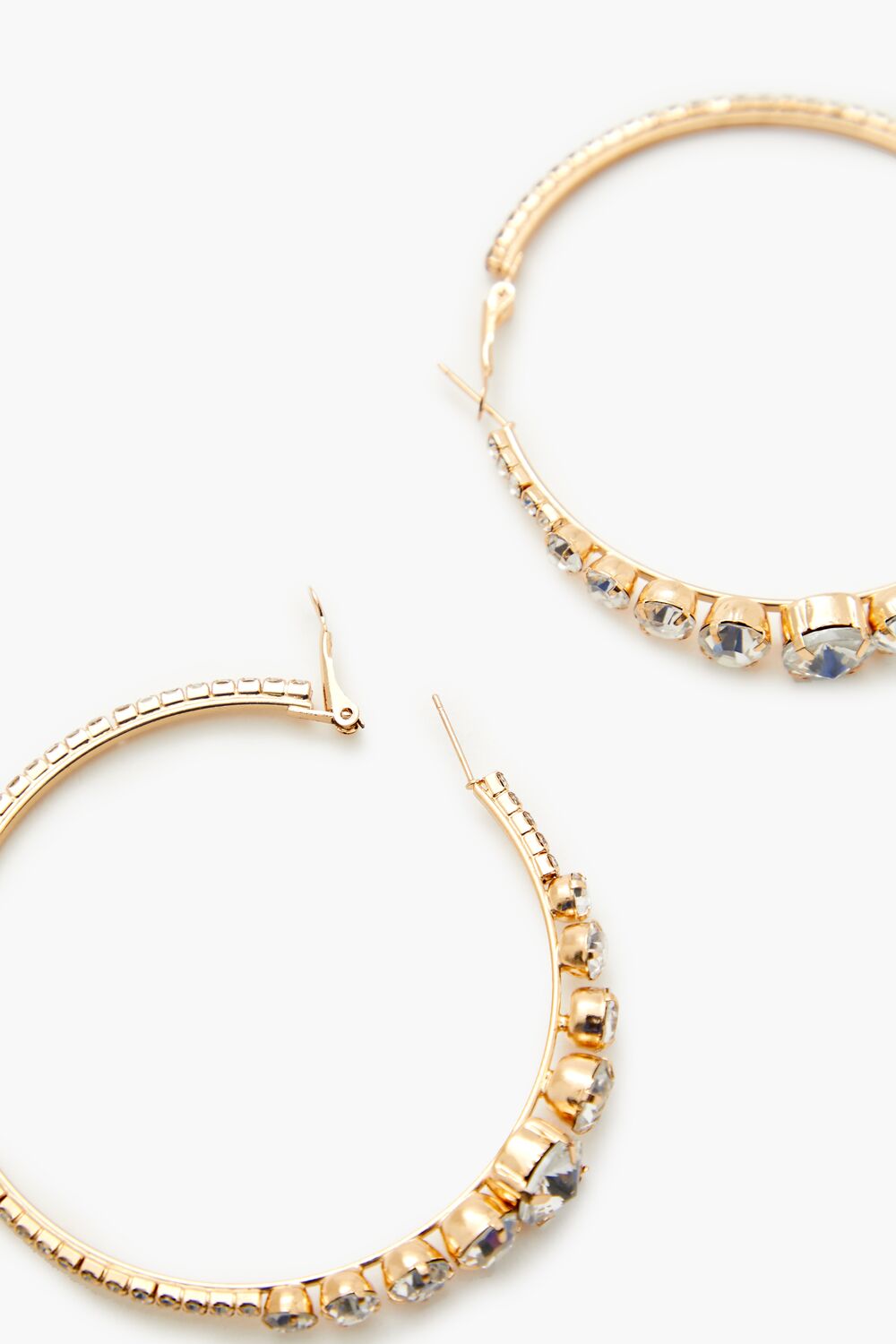 Rhinestone Omega Hoop Earrings | Forever 21 near me