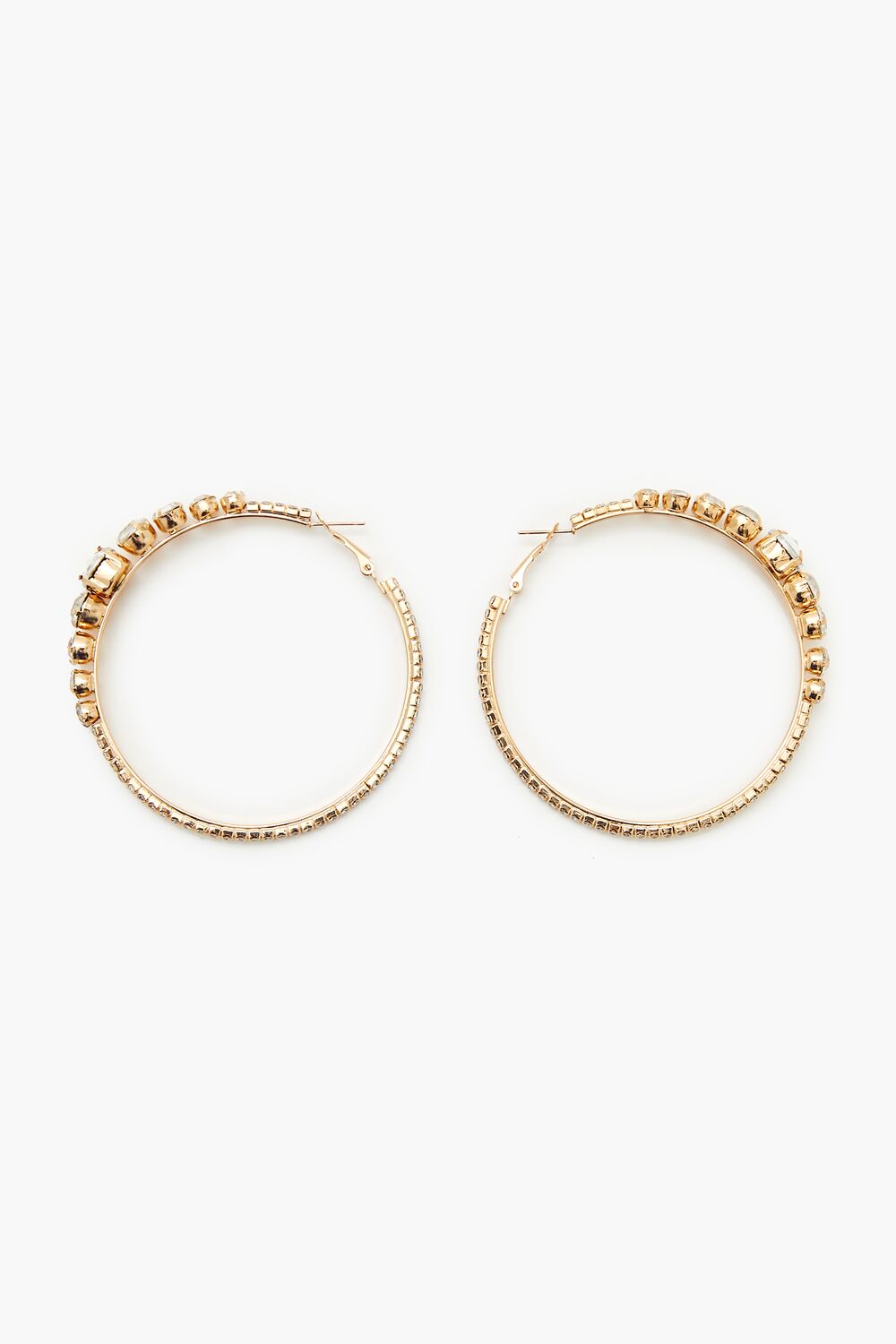 Rhinestone Omega Hoop Earrings | Forever 21 near me