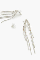 Rhinestone Box Chain Drop Earrings | Forever 21 sale