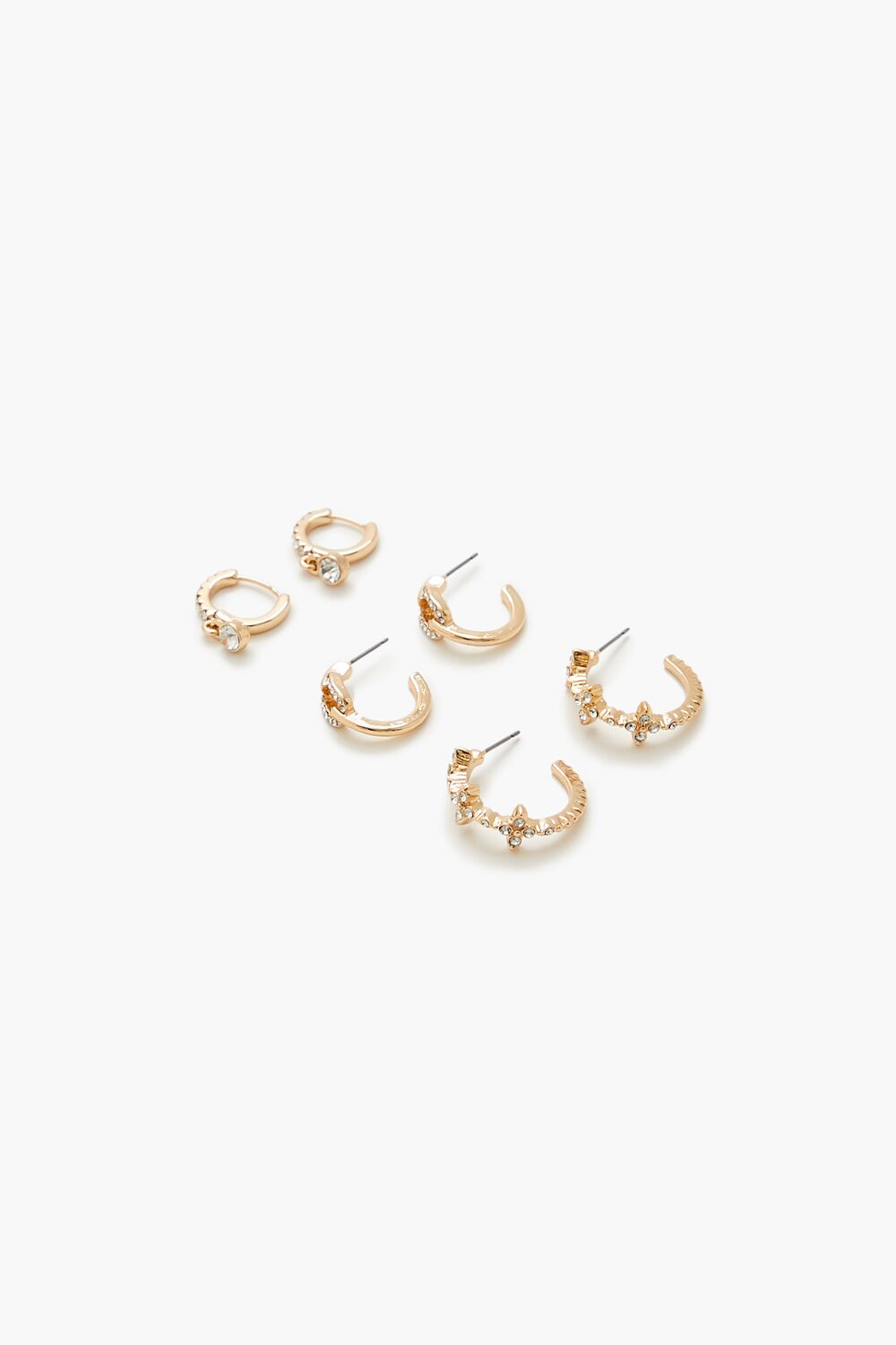 Rhinestone Hoop Earring Set | Forever 21 US