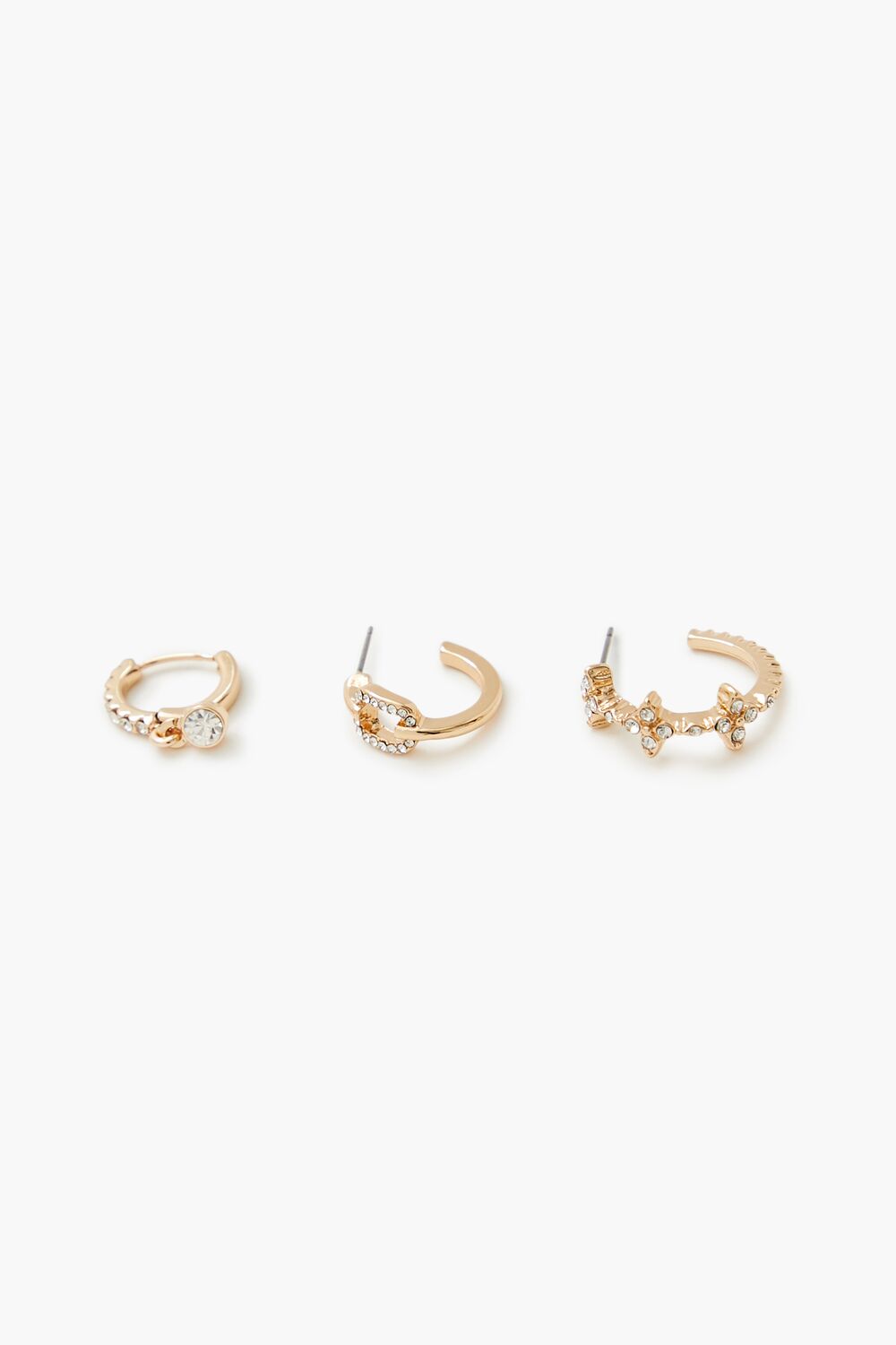 Rhinestone Hoop Earring Set | Forever 21 US