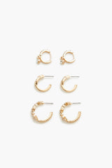 Rhinestone Hoop Earring Set | Forever 21 US