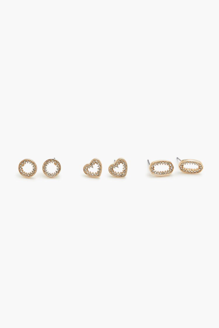 Cutout Heart Stud Earring Set | Forever 21 outlet