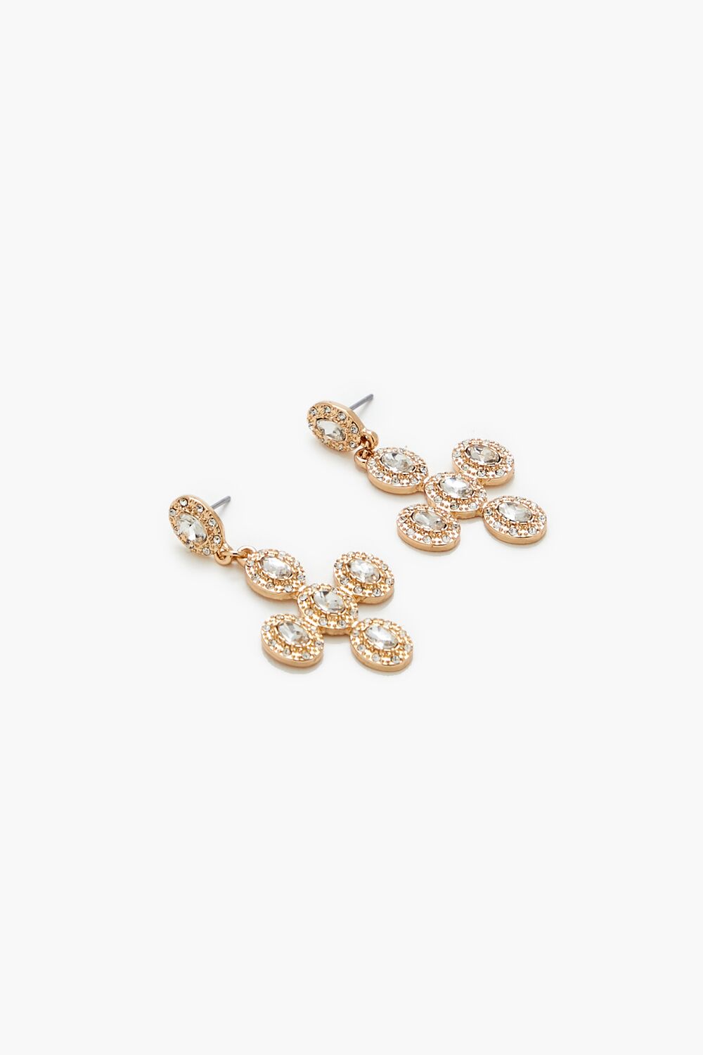 Faux Gem Cross Drop Earrings | Forever 21 online