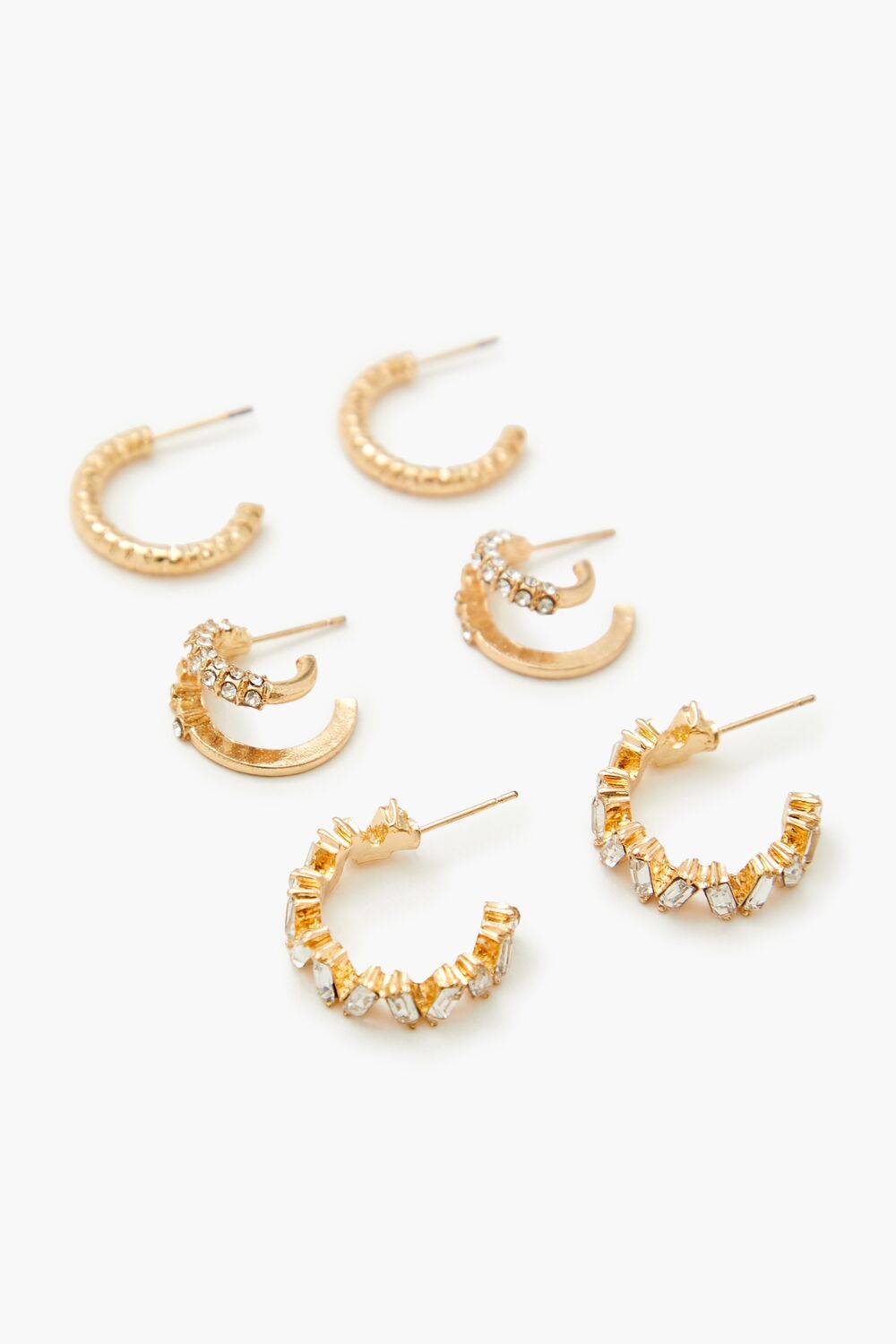 Rhinestone Hoop Earring Set | Forever 21 near me