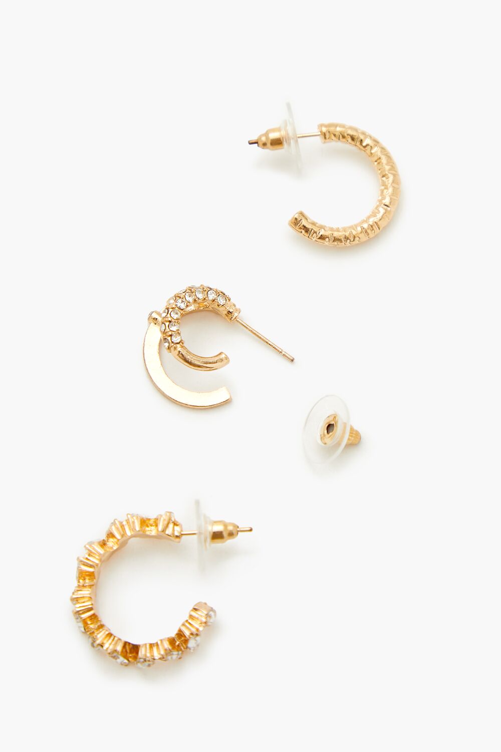 Rhinestone Hoop Earring Set | Forever 21 near me