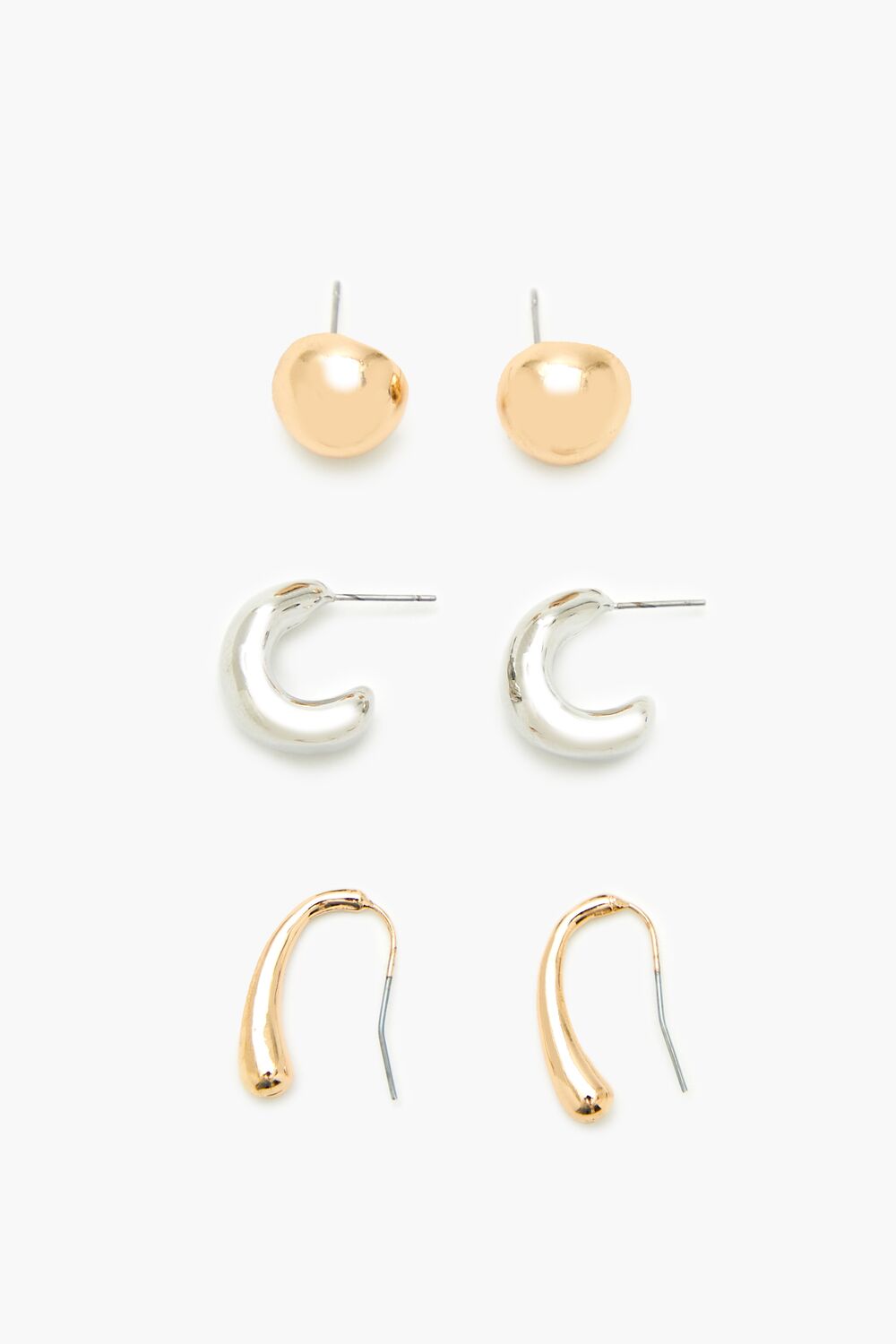 Stud & Geo Hoop Earring Set | Forever 21 on sale