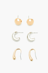 Stud & Geo Hoop Earring Set | Forever 21 on sale