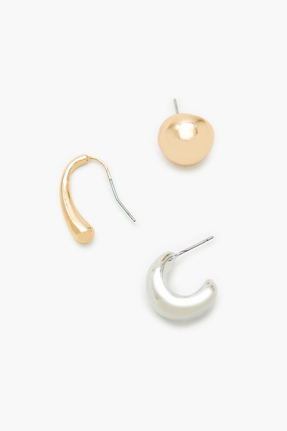 Stud & Geo Hoop Earring Set | Forever 21 on sale